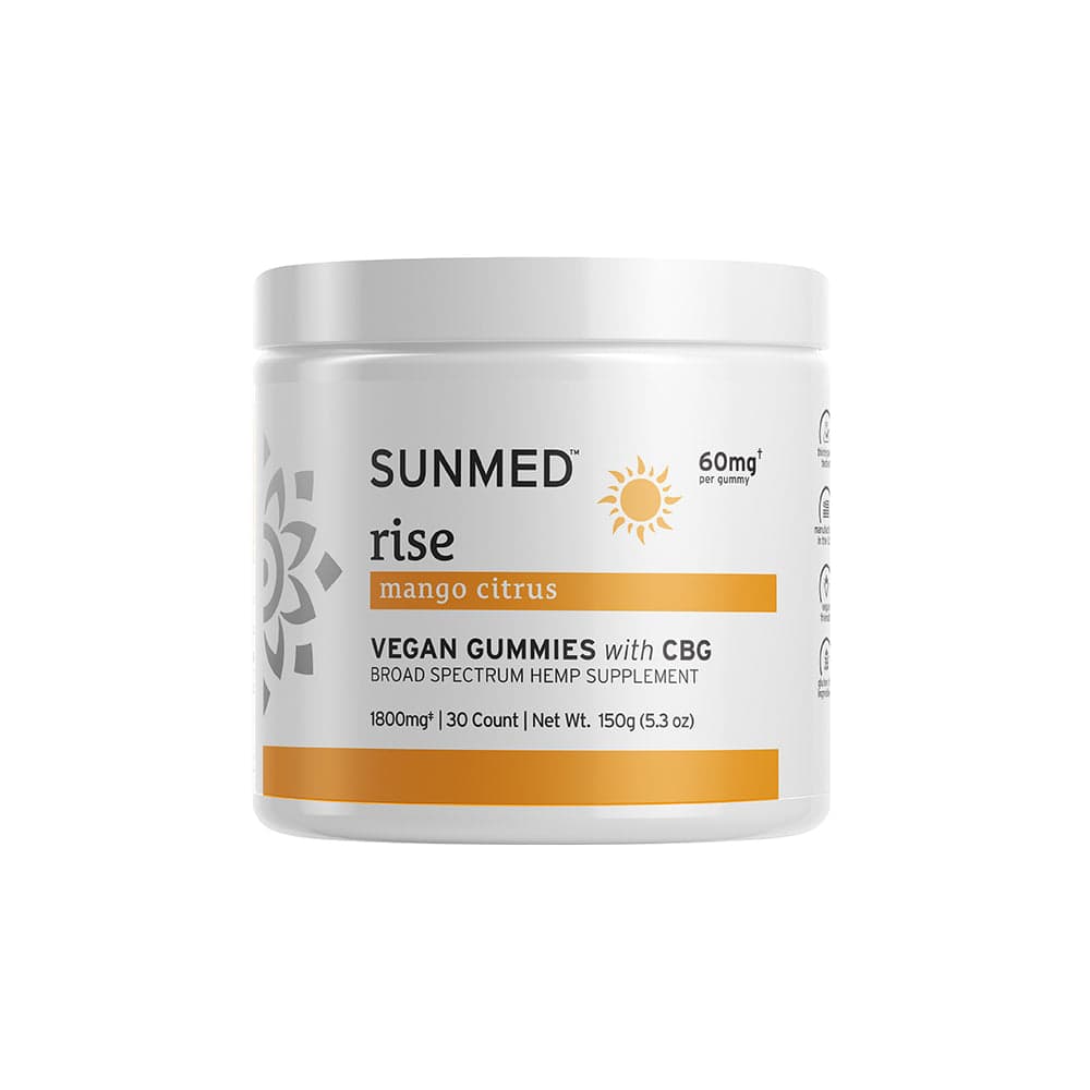 SunMed Rise CBG mango citrus gummies